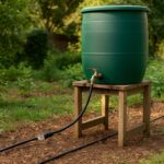 Grawitacyjne nawadnianie kropelkowe z beczki