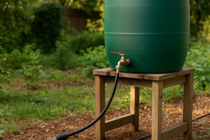 Grawitacyjne nawadnianie kropelkowe z beczki