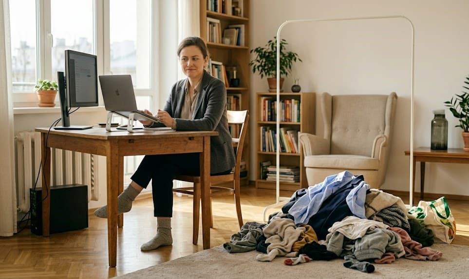 Garderoba kapsułowa do pracy zdalnej – jak wyglądać profesjonalnie i czuć się swobodnie?